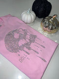 Skull Rhinestone T-shirt t pink image 0