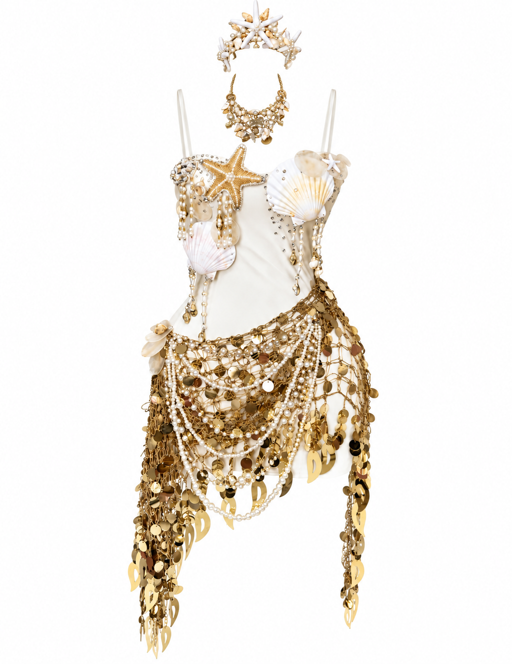 Opulence Mermaid Dress & Crown