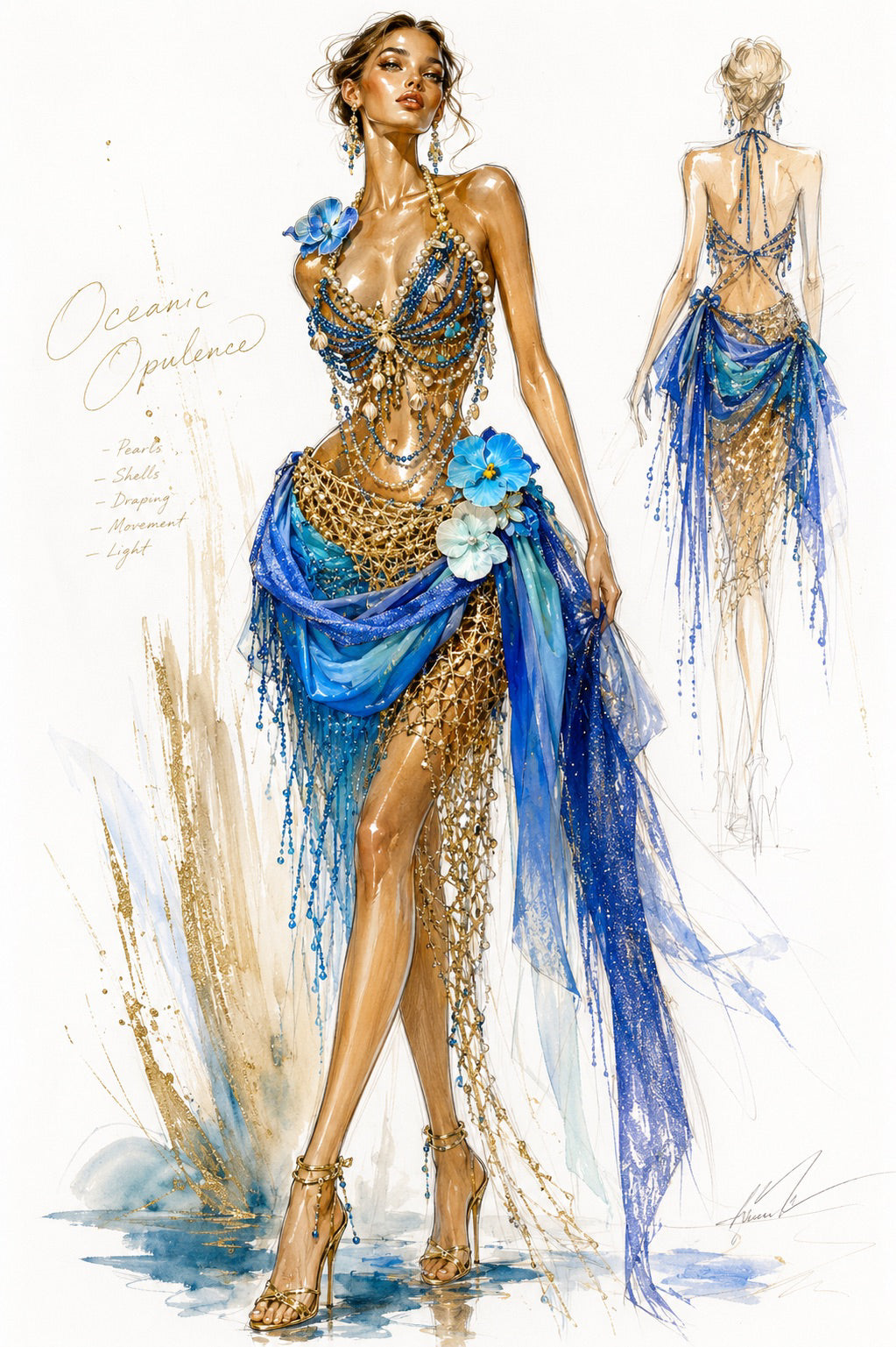 PRE ORDER Oceanic Opulence Goddess Fairy Outfit image 3