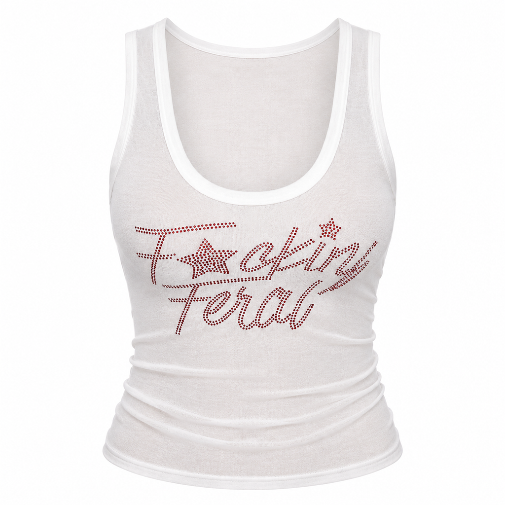 FERAL Rhinestone Top