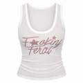FERAL Rhinestone Top
