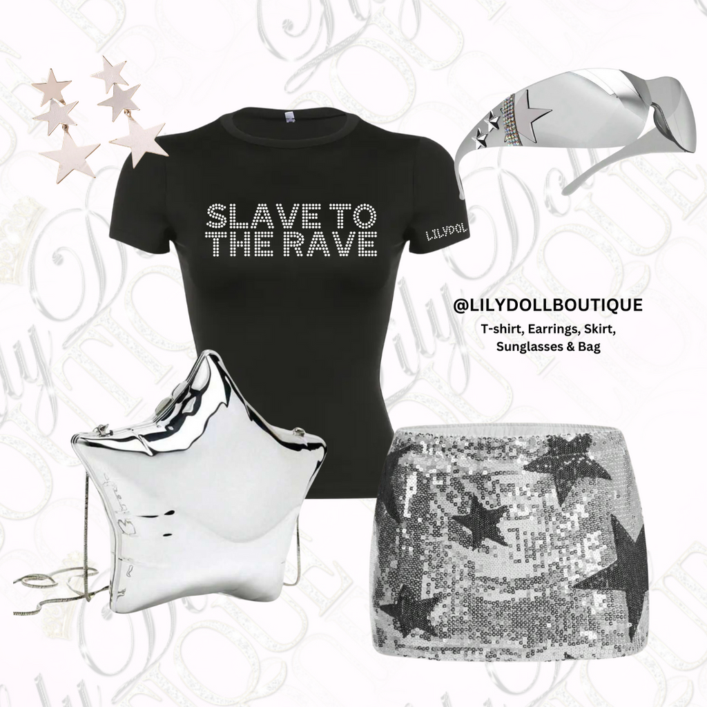 Slave To The Rave T-shirt White Or Black image 2