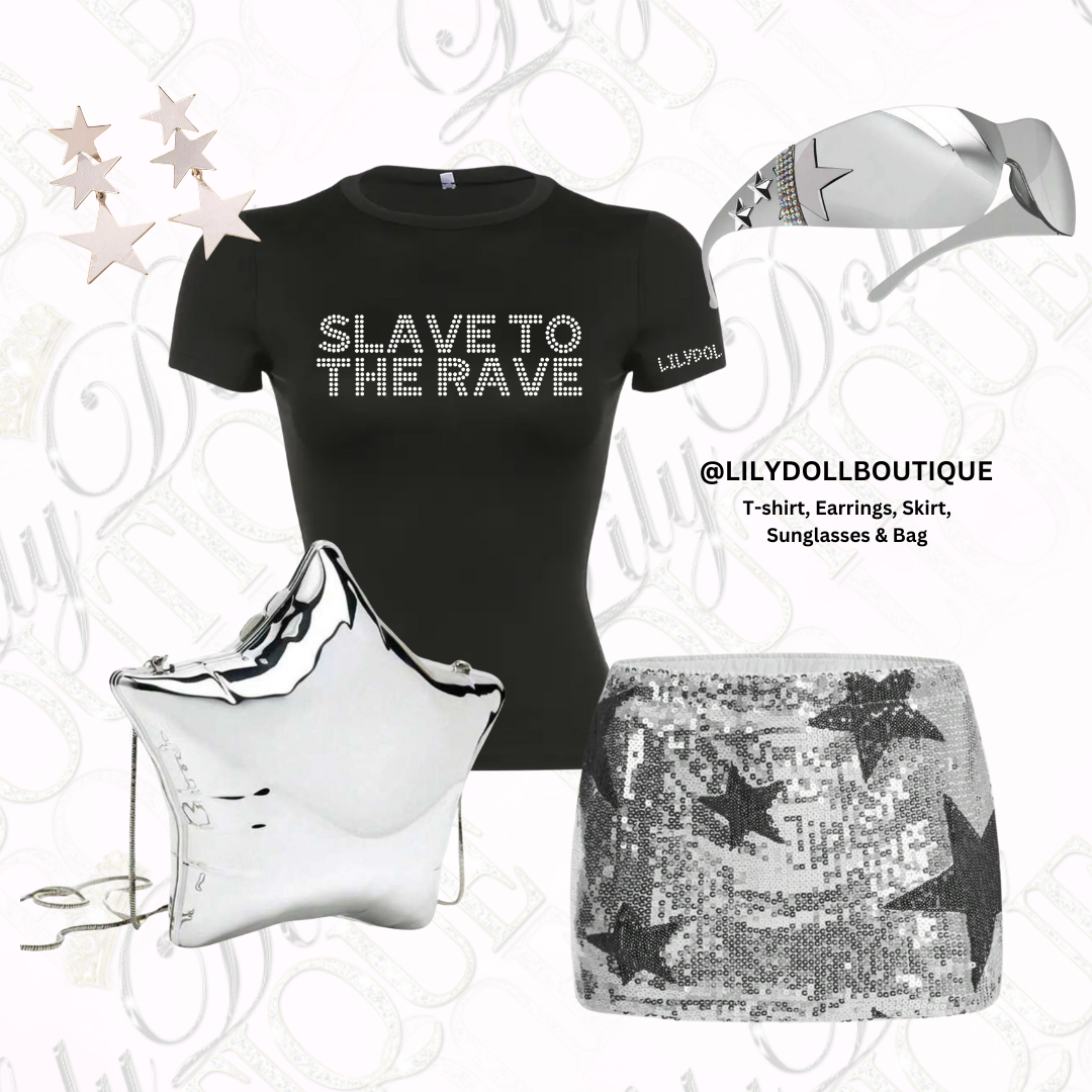 Slave To The Rave T-shirt White Or Black image 2