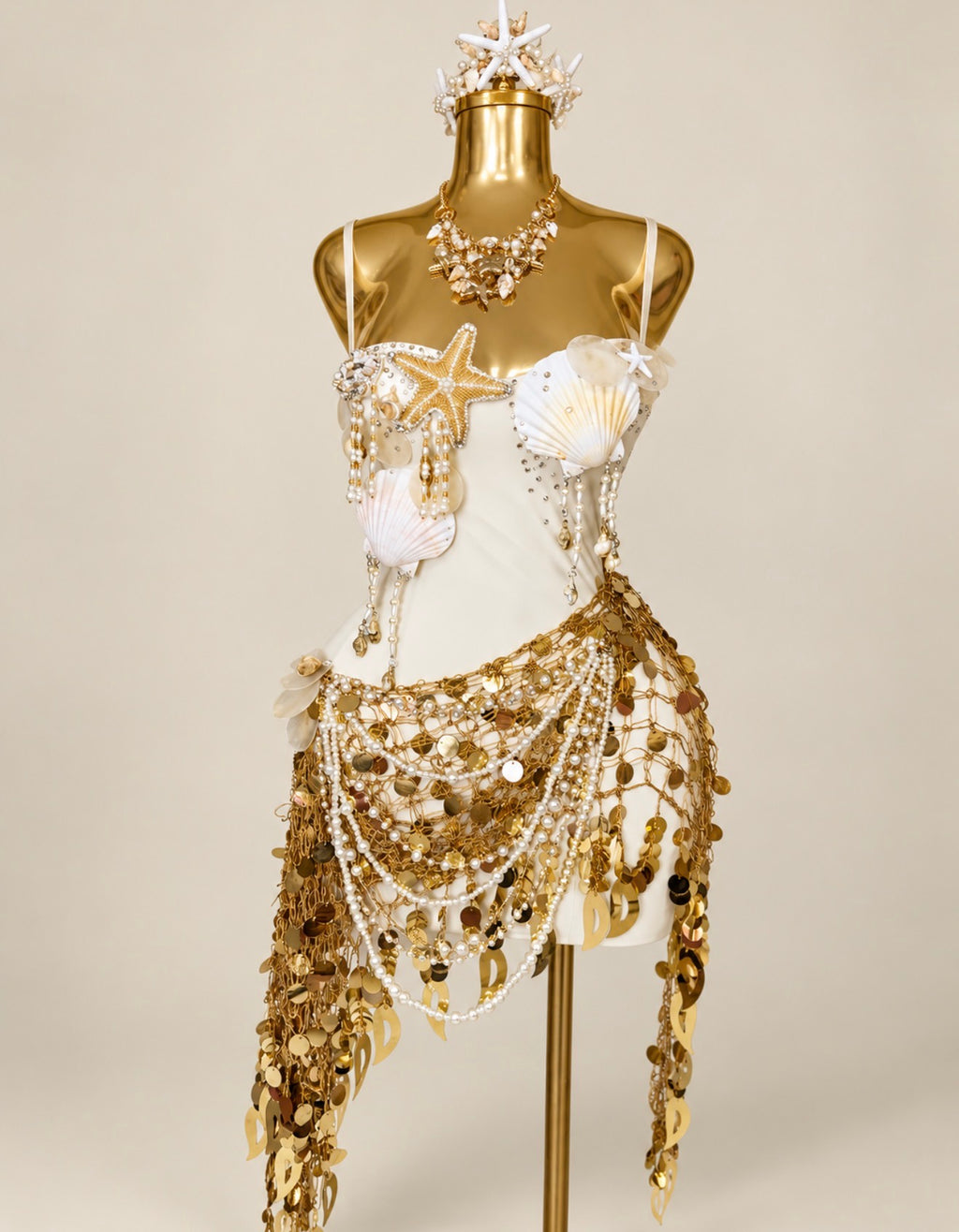 Opulence Mermaid Dress & Crown
