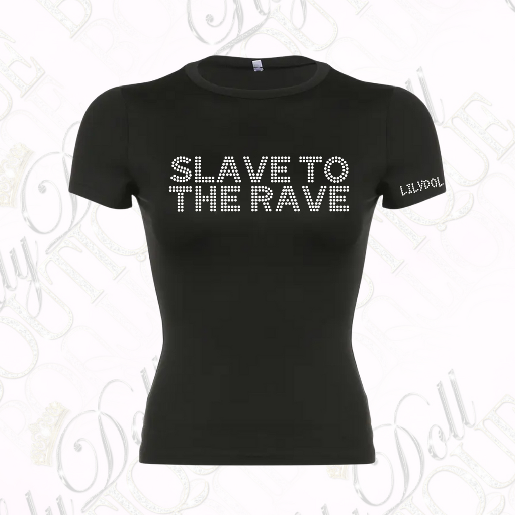 Slave To The Rave T-shirt White Or Black image 3