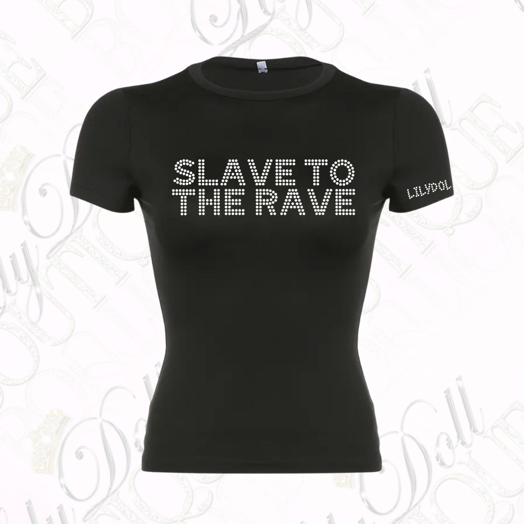 Slave To The Rave T-shirt White Or Black image 3