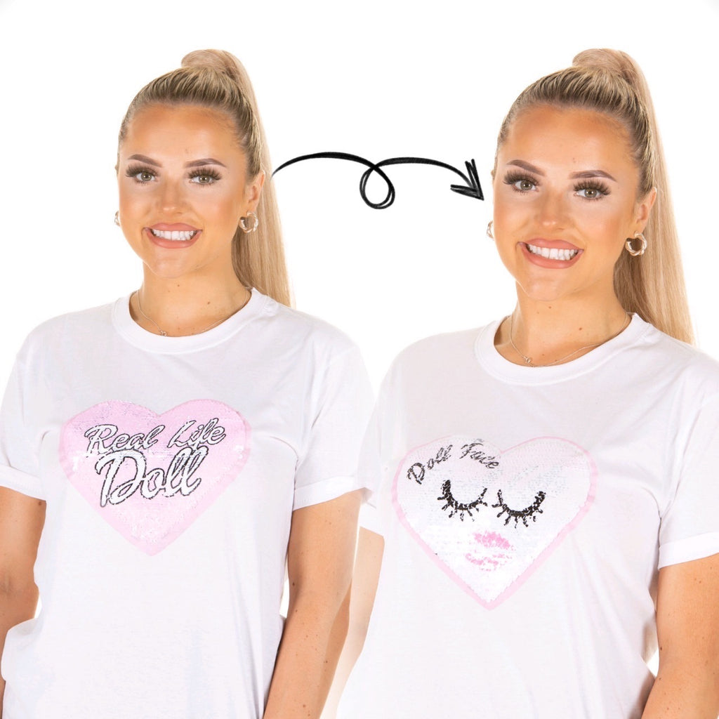 Switch It Reversible Sequin T-shirt White image 0