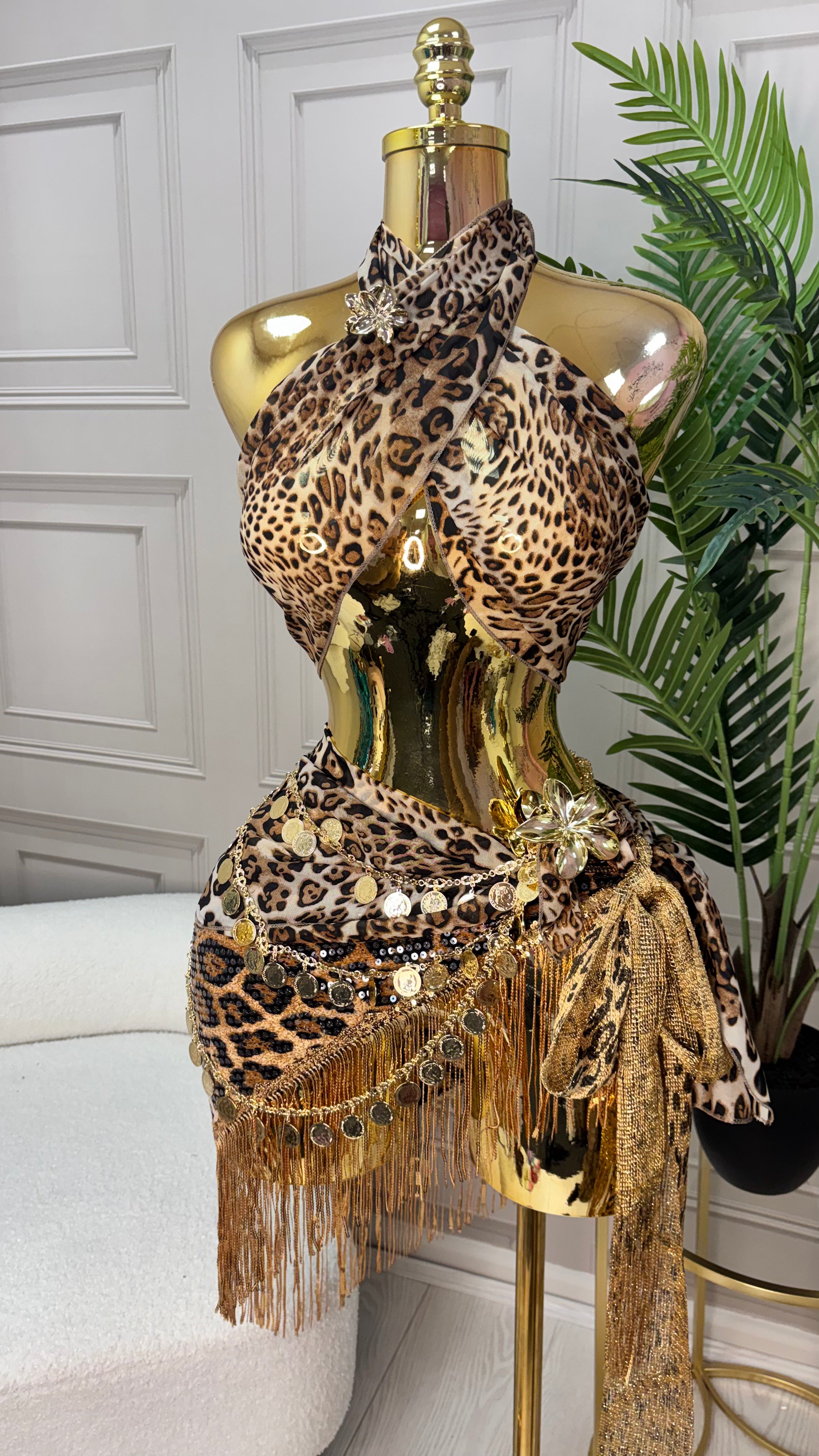 Pre-Order Golden Leopard Luxe Fairy Outfit image 6