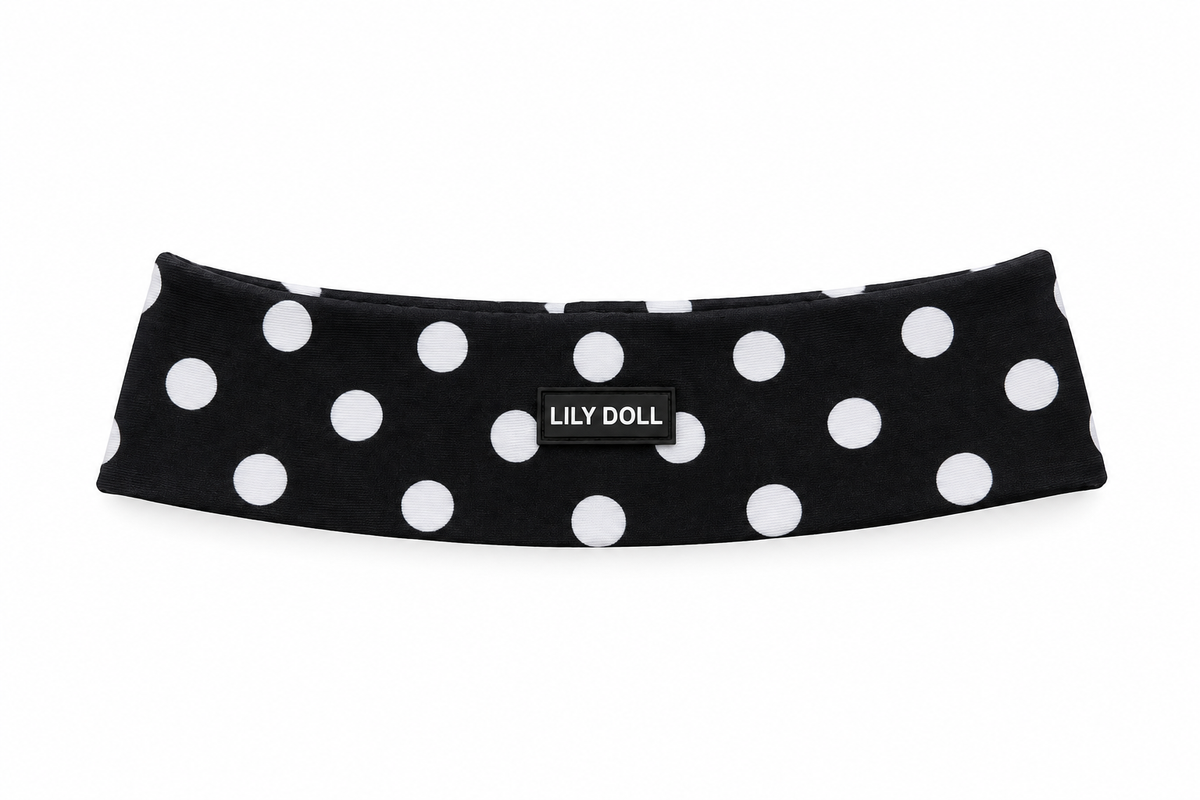 Black & White Polka Dot Headband