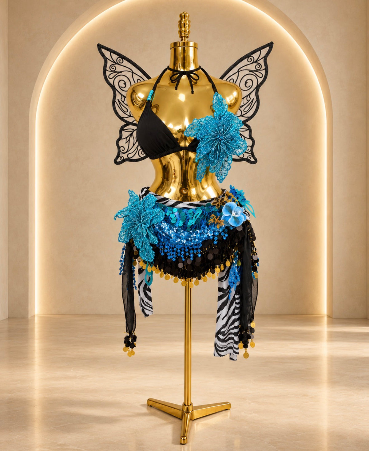Blue & Black Fairy Costume