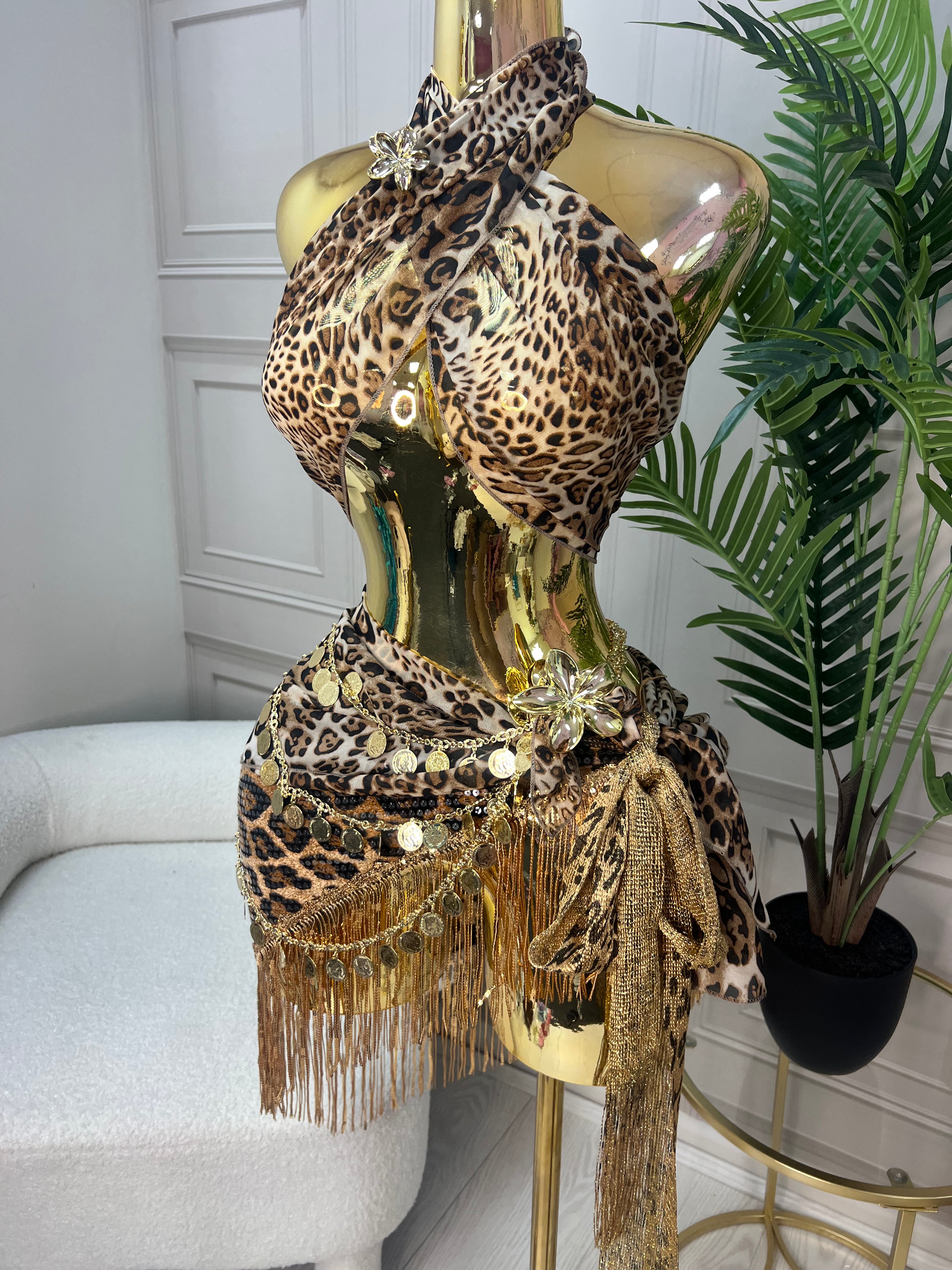 Pre-Order Golden Leopard Luxe Fairy Outfit image 0