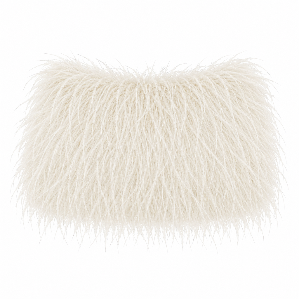 Oceara Feather Skirt Ivory Cloud