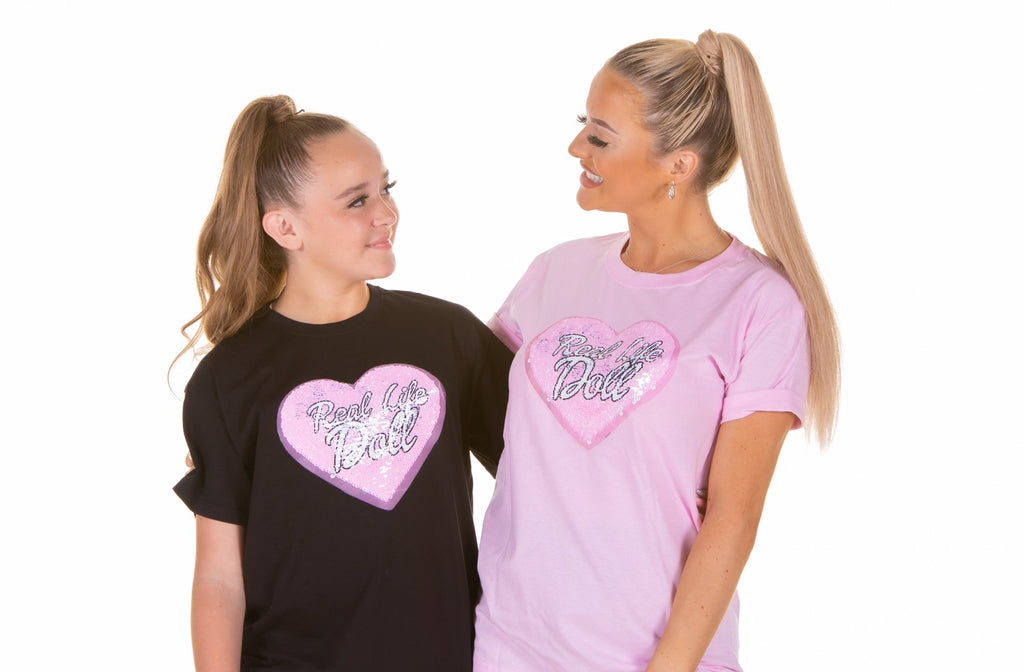 Switch It Reversible Sequin Tshirt Black  image 2