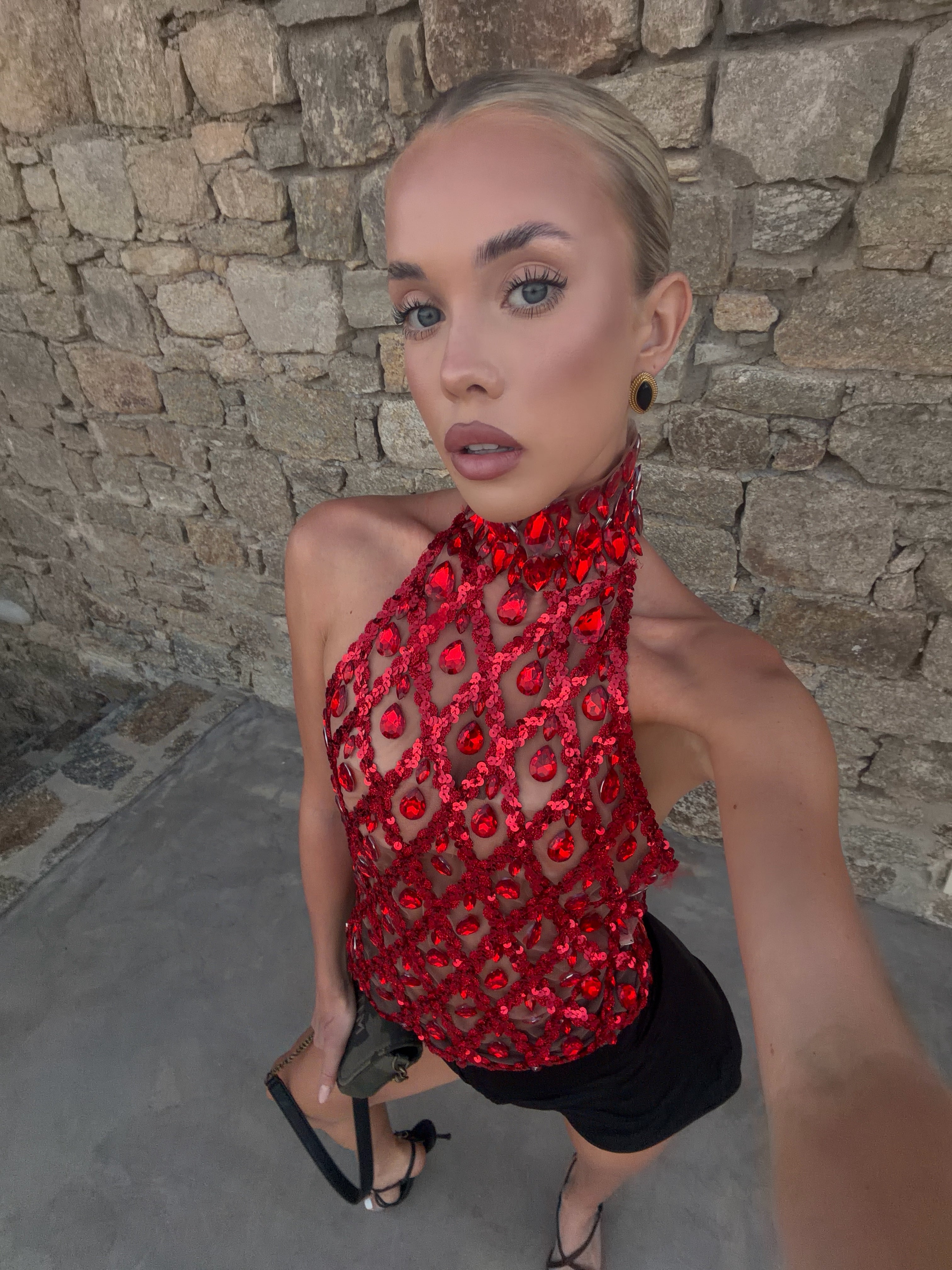 Ruby Rodeo Crystal Top