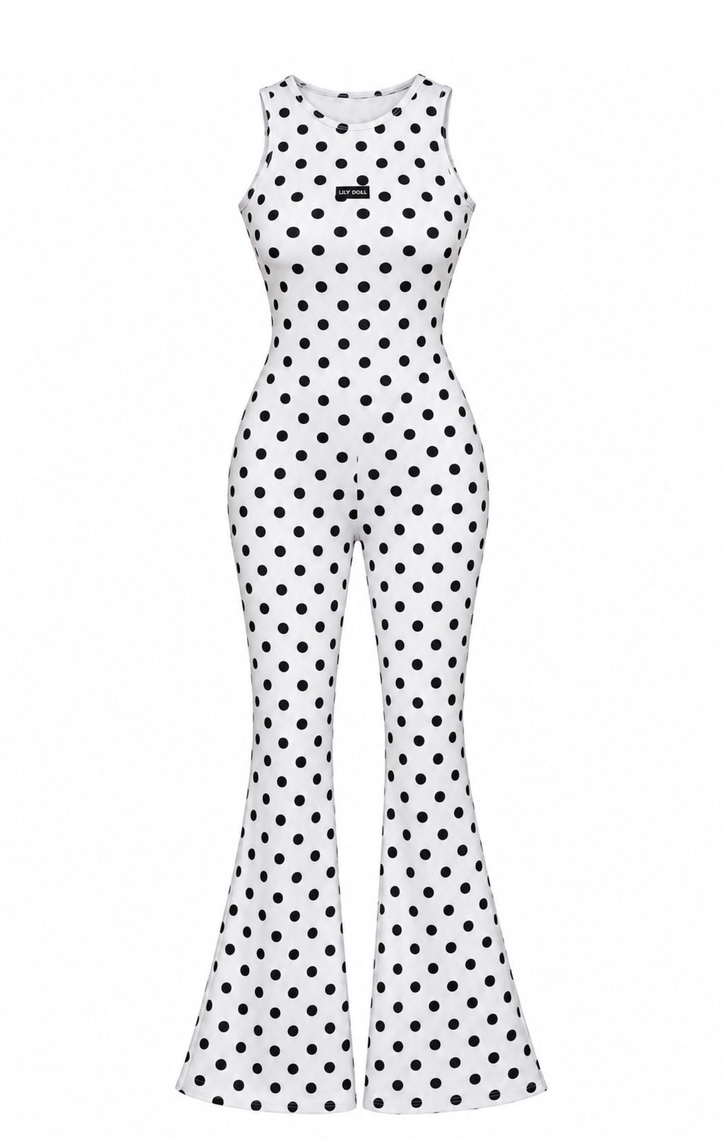 Polka Dot Flared Jumpsuit