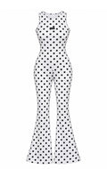 Polka Dot Flared Jumpsuit
