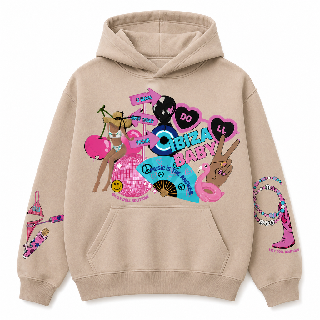 IBIZA BABY Beige Hoodie