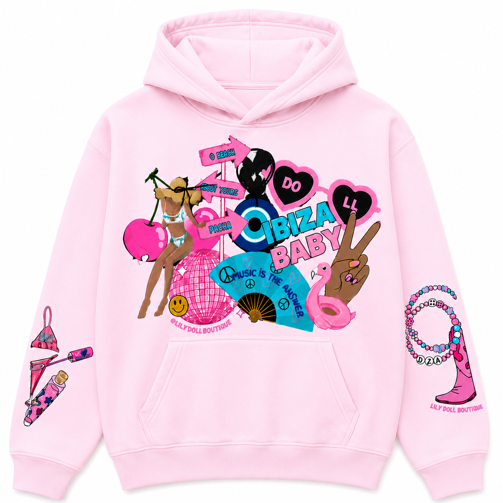 IBIZA BABY Pink Hoodie