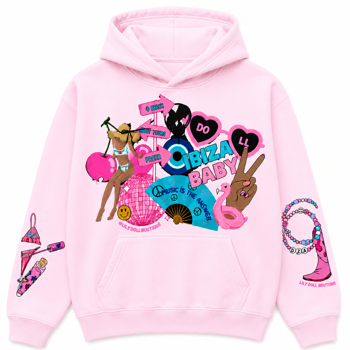 IBIZA BABY Pink Hoodie