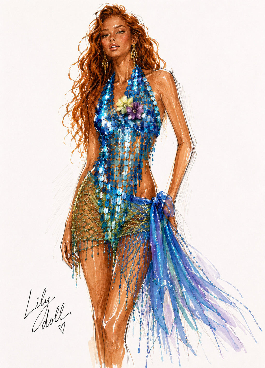 PRE- ORDER Azure Siren Full Outfit image 2