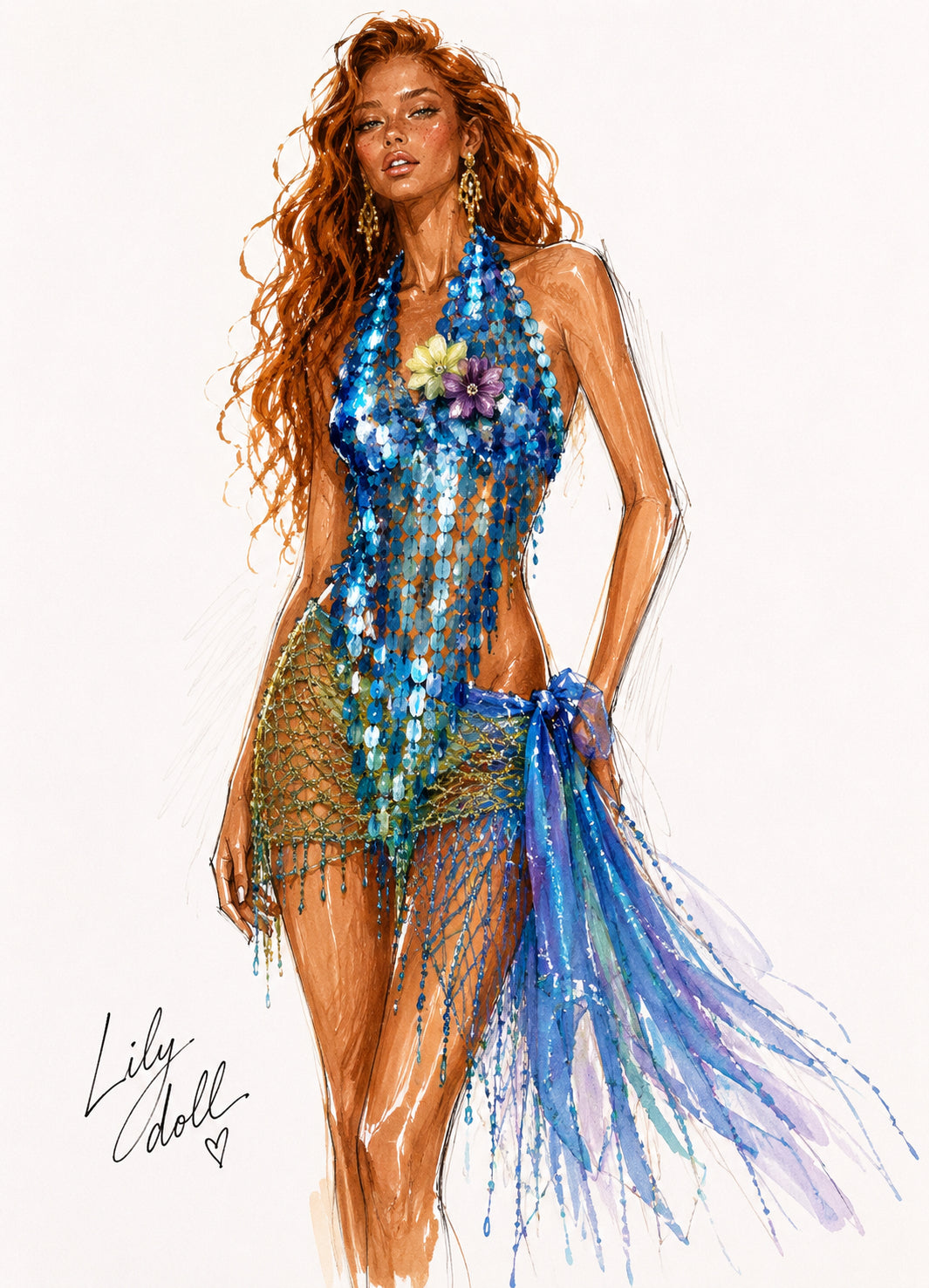 PRE- ORDER Azure Siren Full Outfit image 2