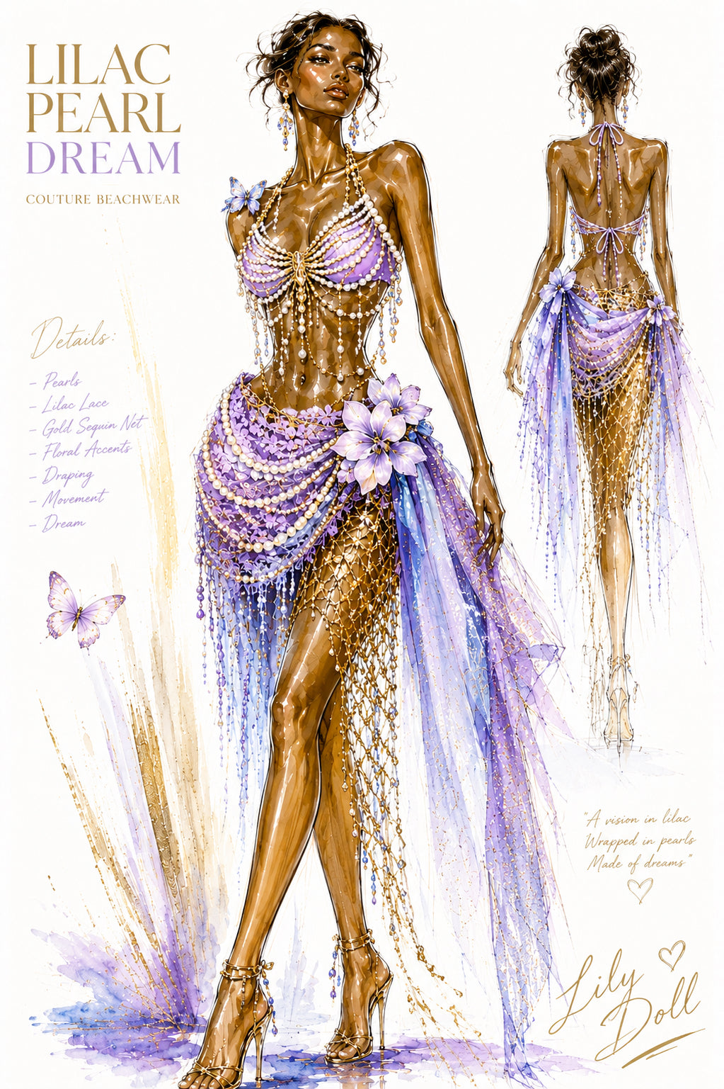 PRE ORDER Lilac Pearl Dream Fairy Outfit image 1