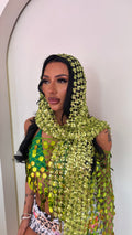 Green Sequin Multiwear Tie  image 0
