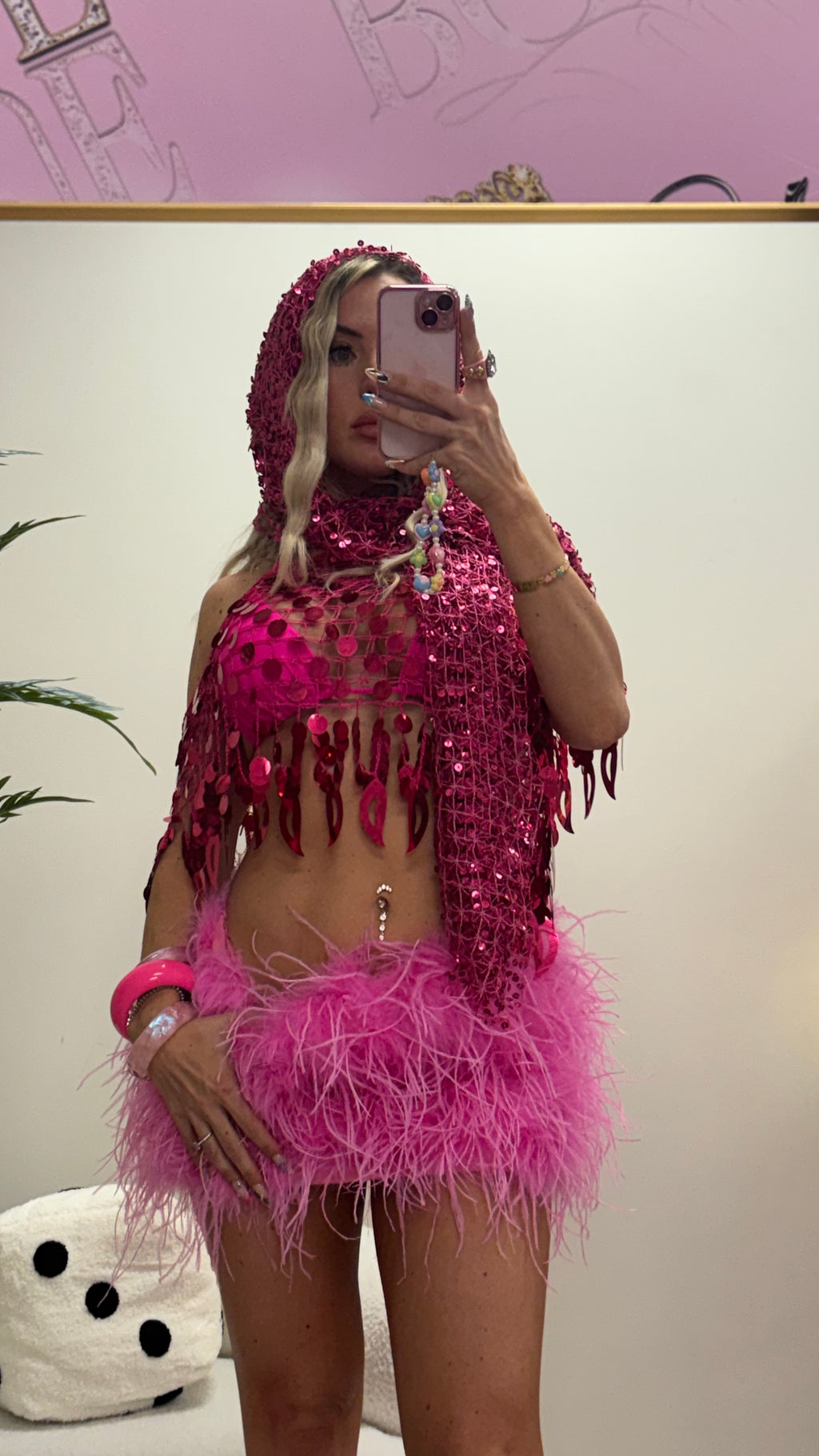 The Pink Goddess Poncho Shawl image 2