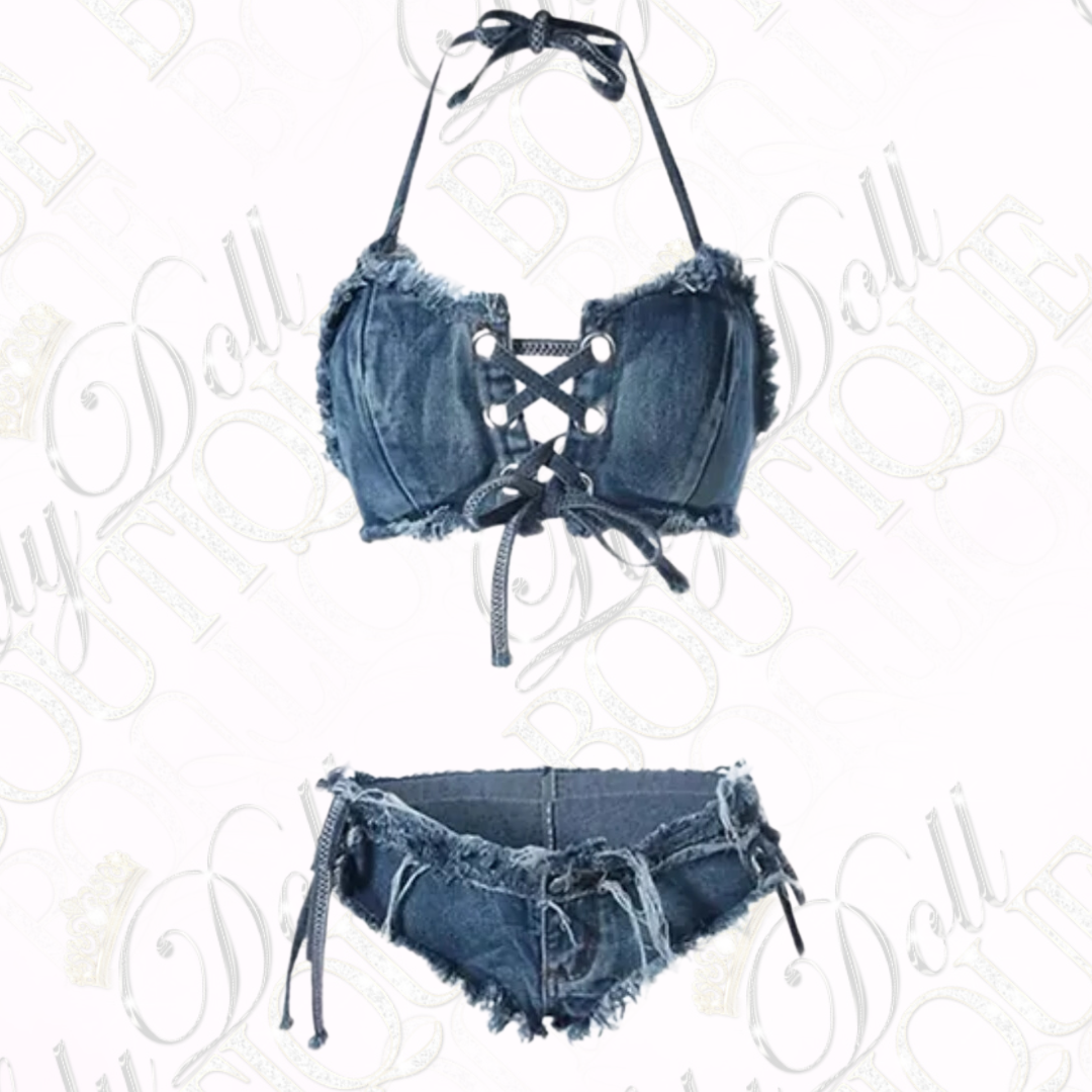 Denim Bikini Set image 3